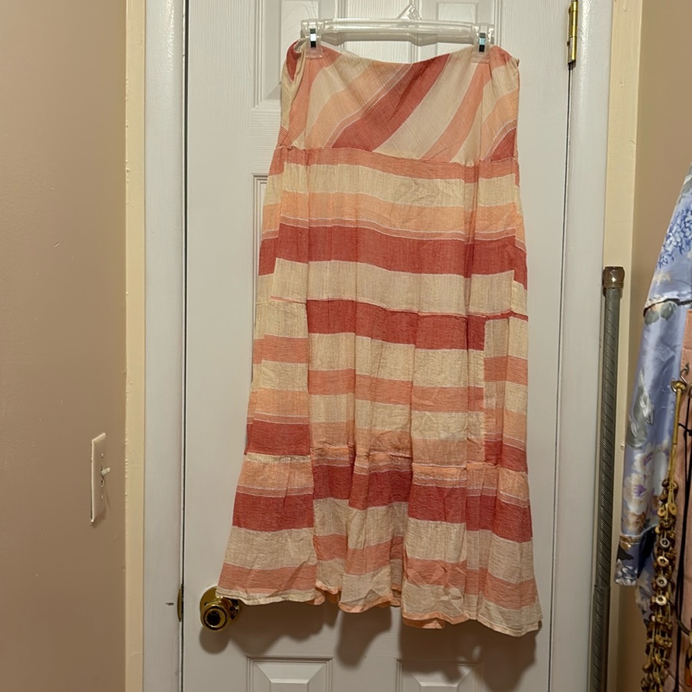 Pink Flowy Long Skirt